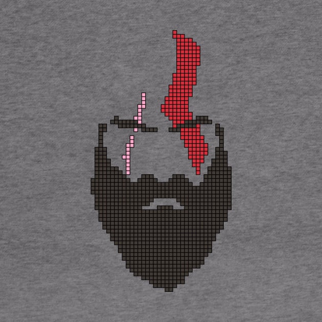 God of War - Kratos face (Pixelated) by InfinityTone